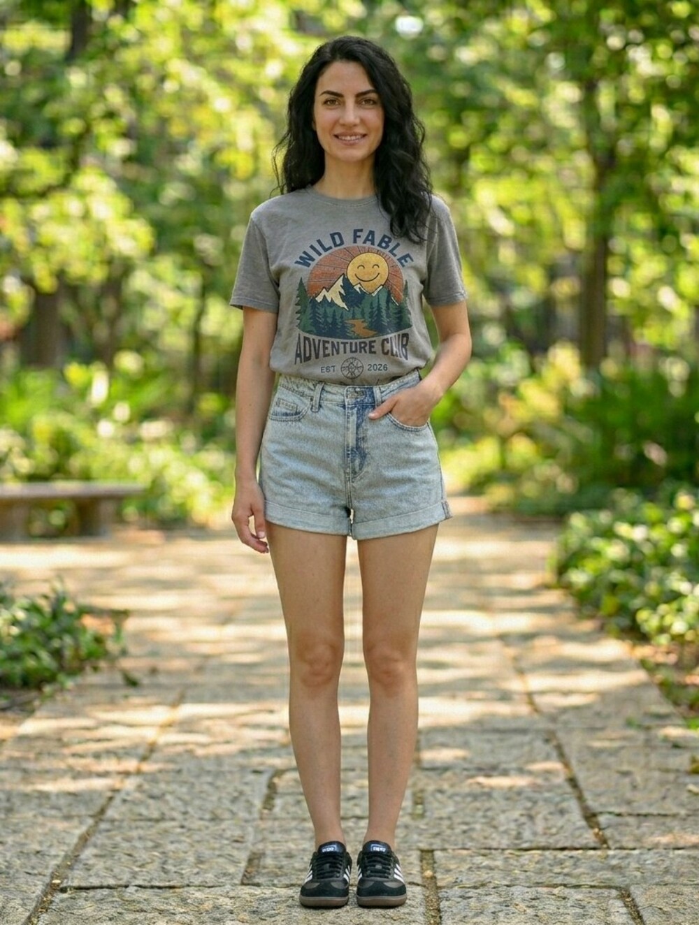 NWT Wild Fable Stonewash Cuffed  Highest Rise Mom Shorts Size 4/27